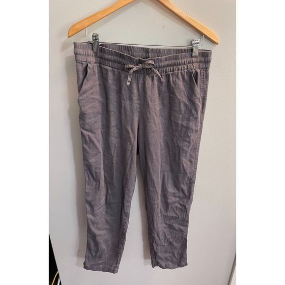 Women's linen blend gray pants size medium - Picture 1 of 6